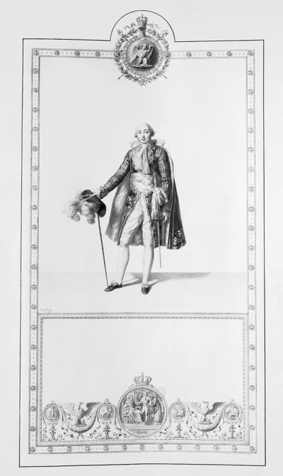Kostüm eines Marschalls des Reiches für die Krönung von Kaiser Napoleon I. und Kaiserin Josephine in Paris am 2. Dezember 1804, Illustration aus dem 